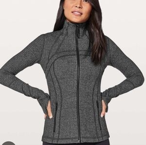 Rare Lululemon Define Jacket Heathered Black Charcoal  Herringbone Sweatshirt
